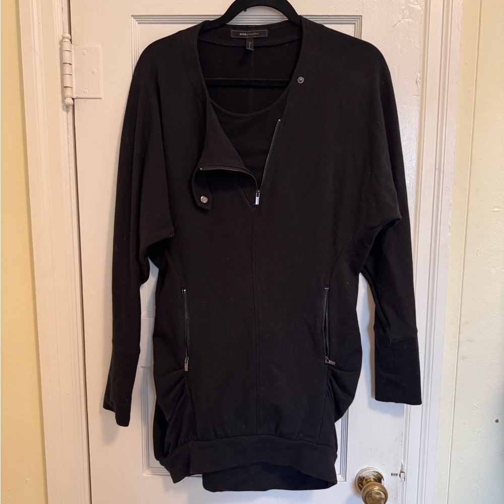 BCBGMaxAzria Black Tunic Top